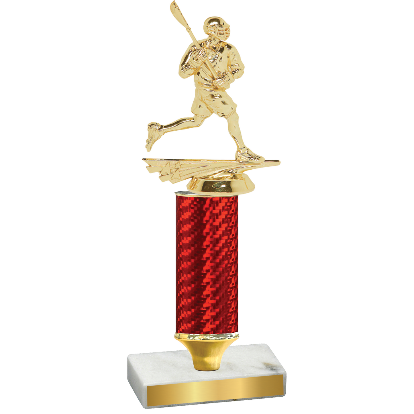 Value Red Carbon Fiber Lacrosse Trophy