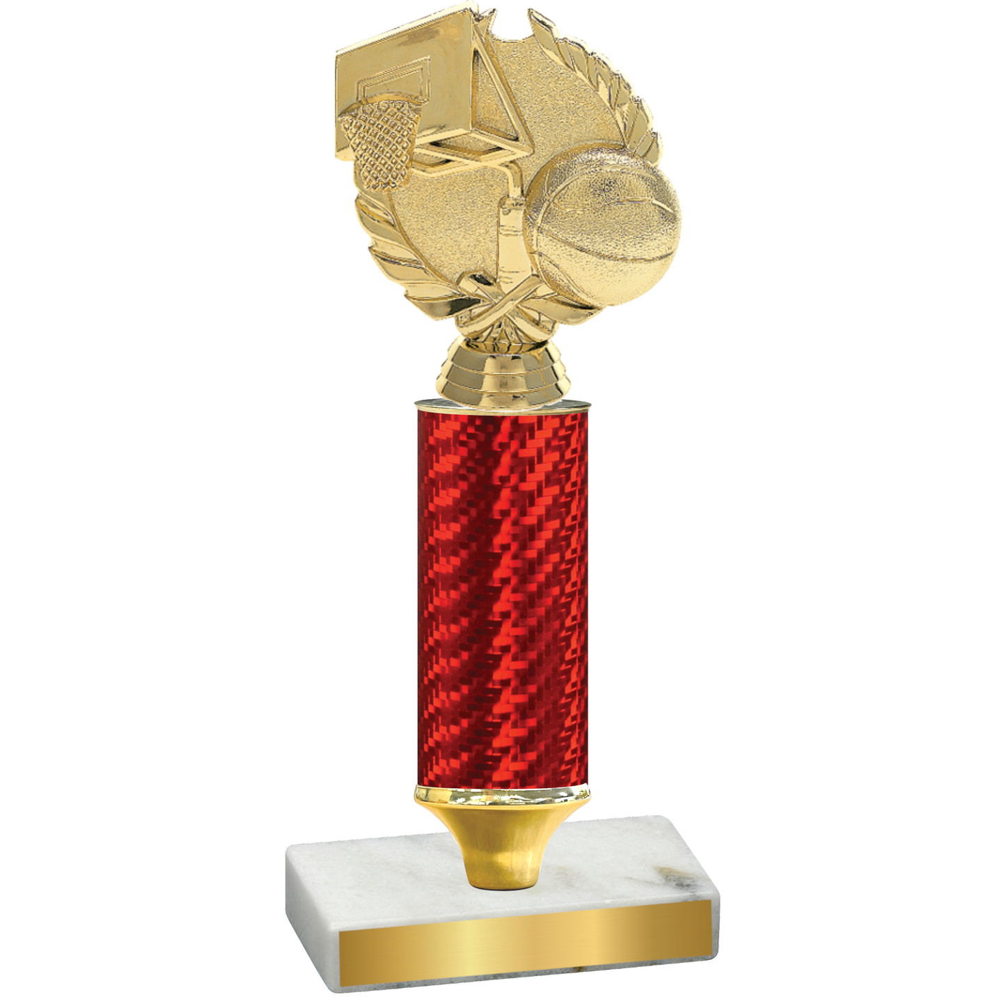 Value Red Carbon Fiber Basketball Trophy