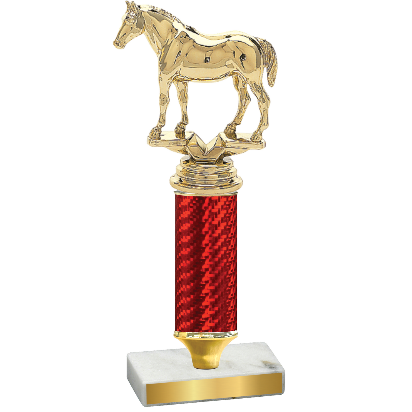 Value Red Carbon Fiber Horses Trophy