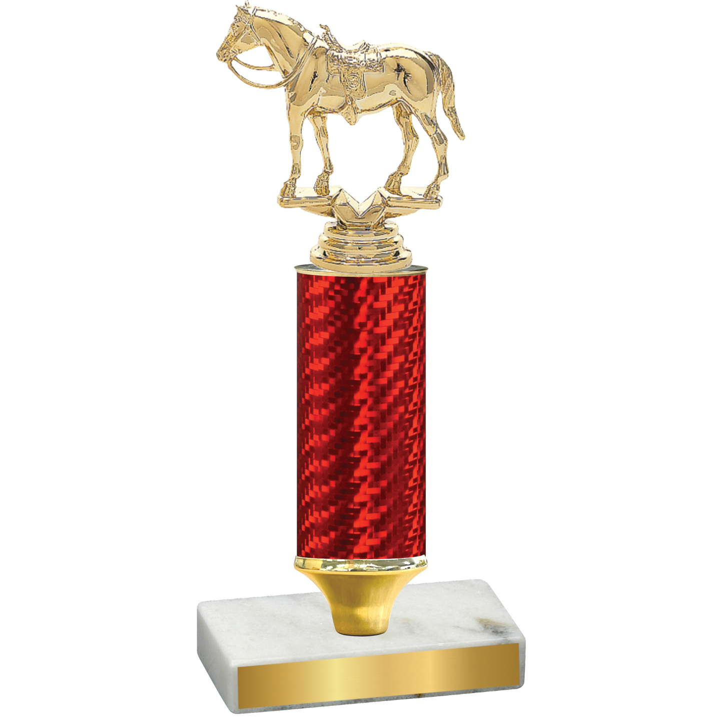 Value Red Carbon Fiber Horses Trophy