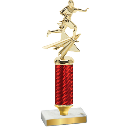 Value Red Carbon Fiber Flag Football Trophy