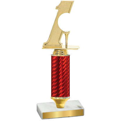 Value Red Carbon Fiber Golf Trophy