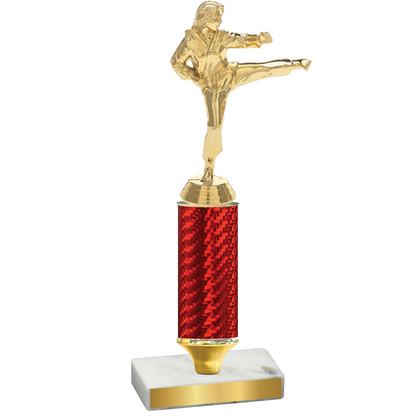 Value Red Carbon Fiber Karate Trophy