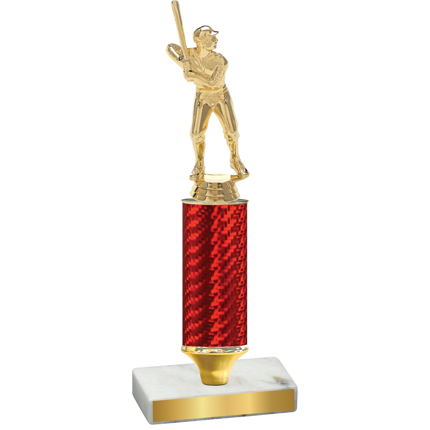 Value Red Carbon Fiber Baseball Trophy