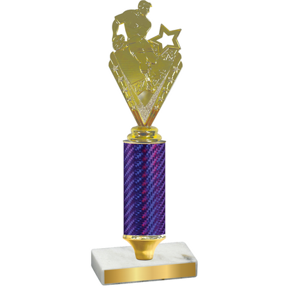 Value Purple Carbon Fiber Rugby Trophy