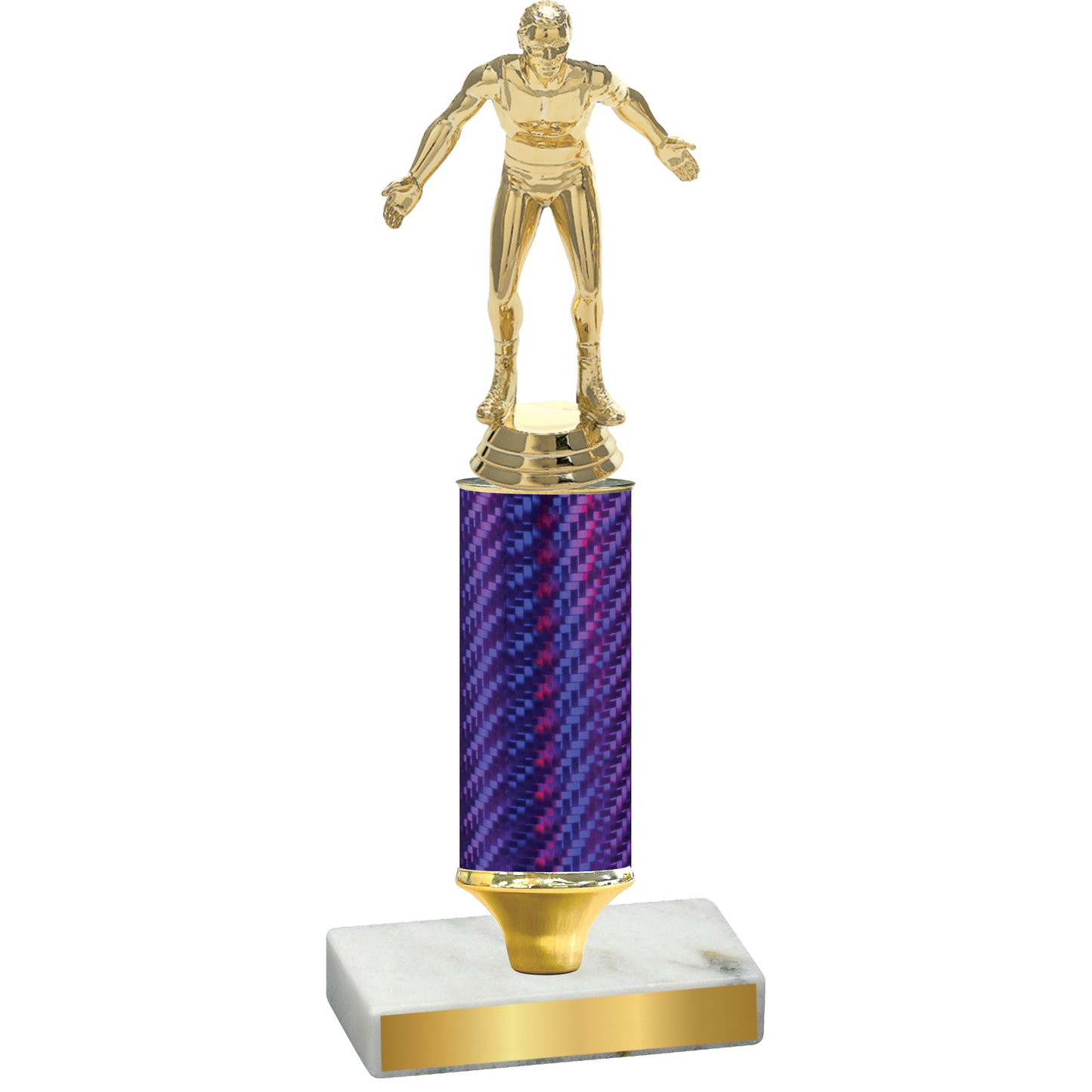 Value Purple Carbon Fiber Wrestling Trophy