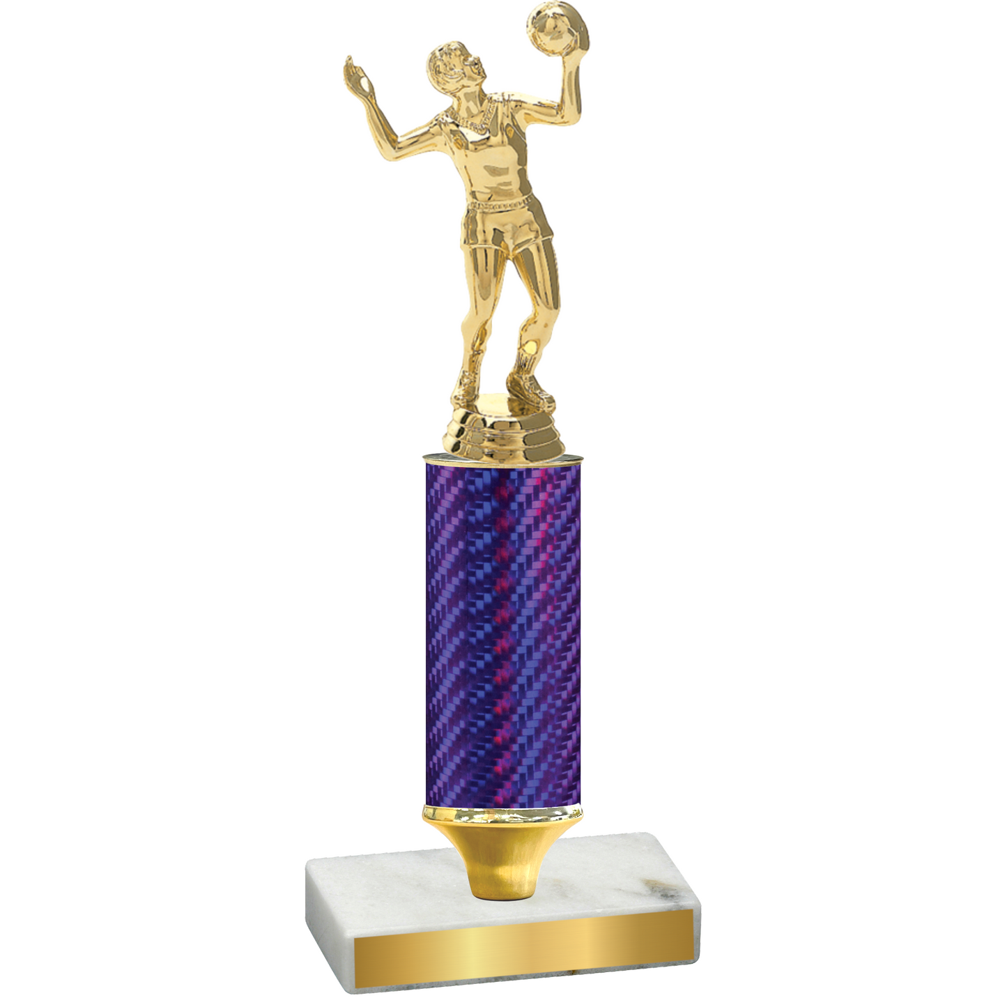 Value Purple Carbon Fiber Volleyball Trophy