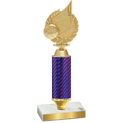 Value Purple Carbon Fiber Volleyball Trophy