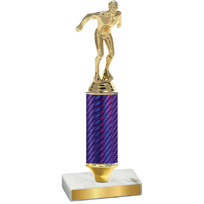 Value Purple Carbon Fiber Swimming Trophy