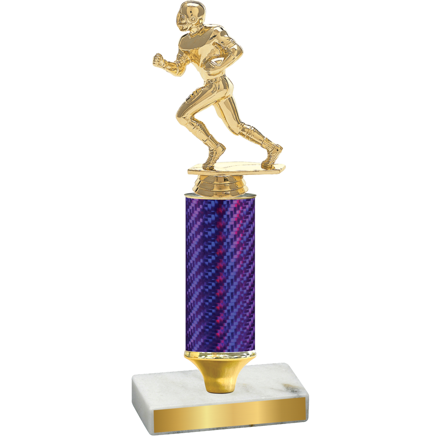 Value Purple Carbon Fiber Football Trophy