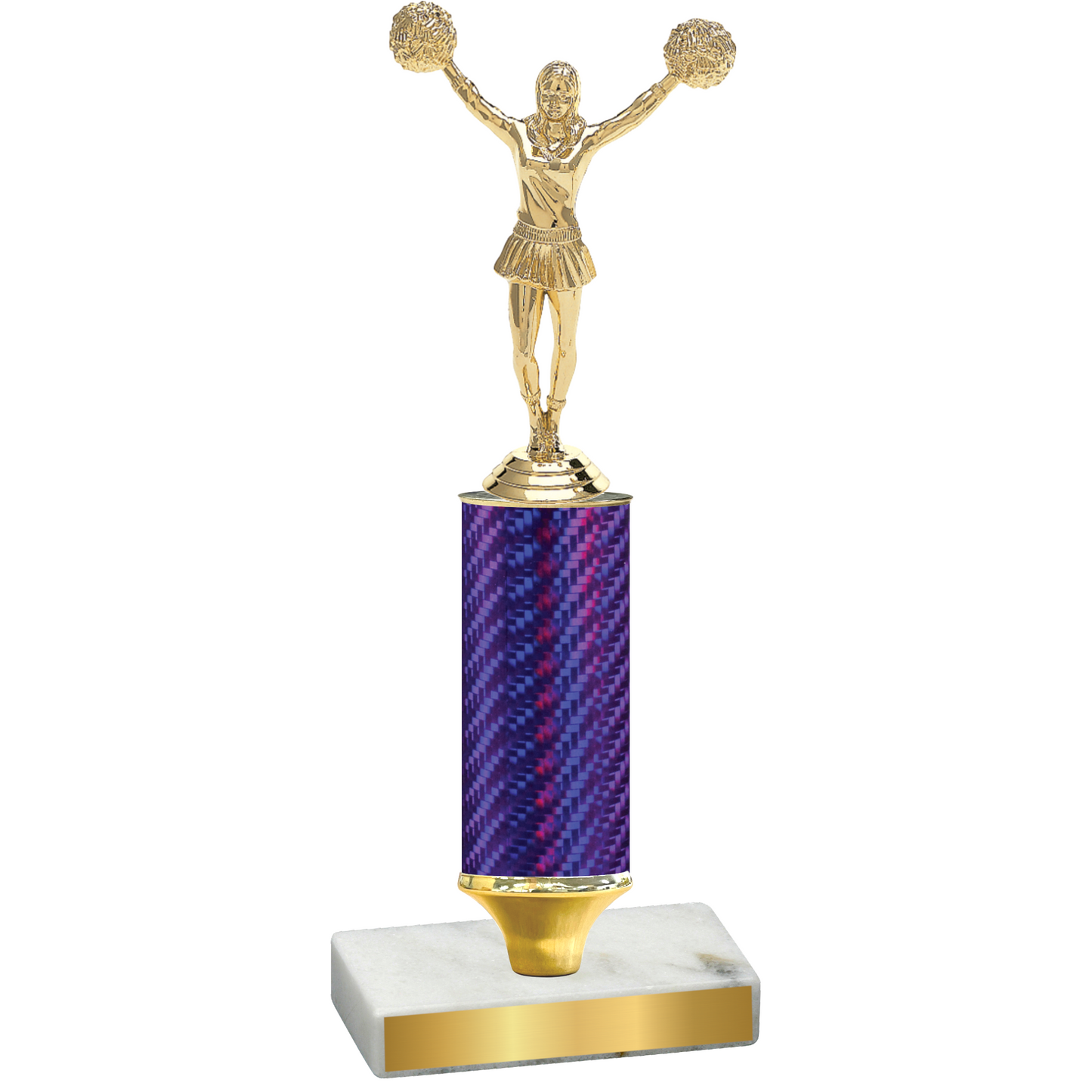 Value Purple Carbon Fiber Cheerleading Trophy