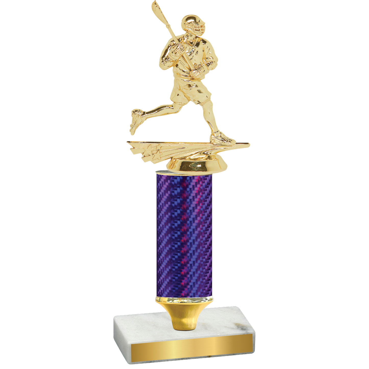 Value Purple Carbon Fiber Lacrosse Trophy