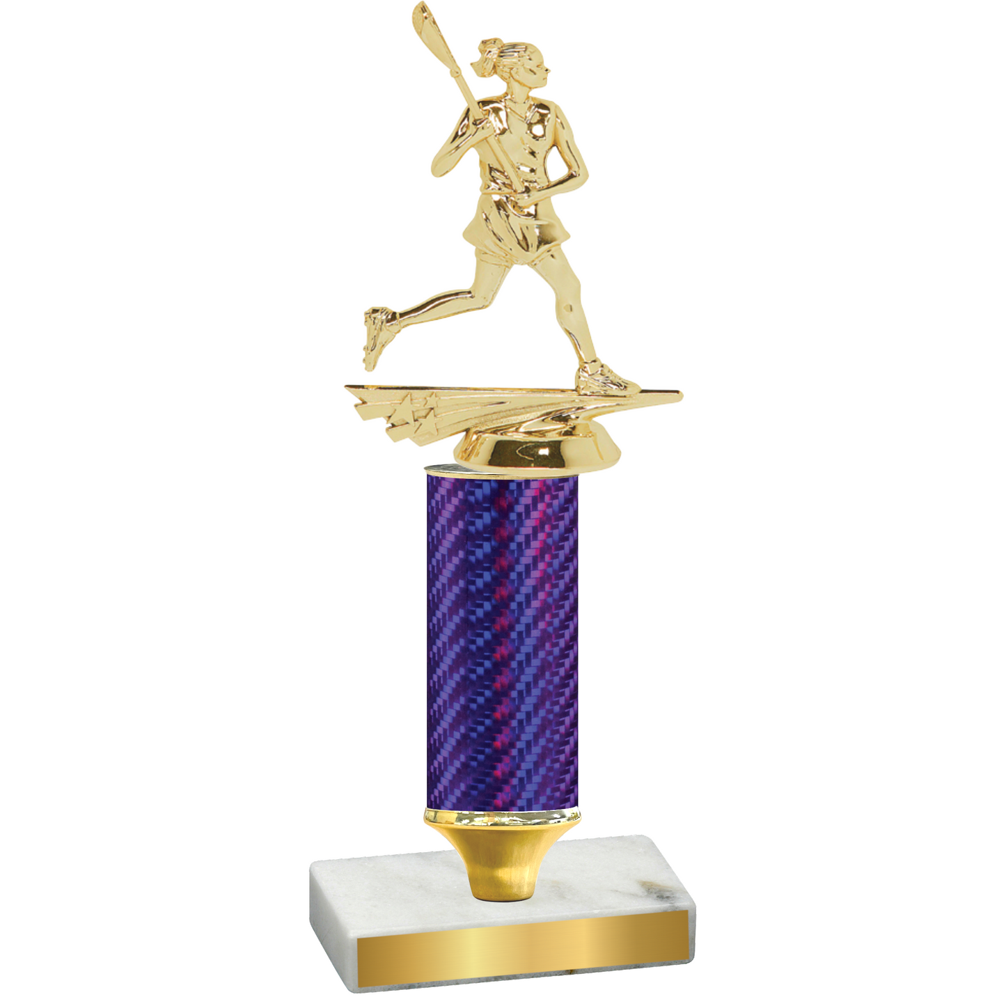 Value Purple Carbon Fiber Lacrosse Trophy