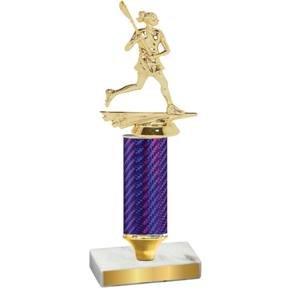 Value Purple Carbon Fiber Lacrosse Trophy