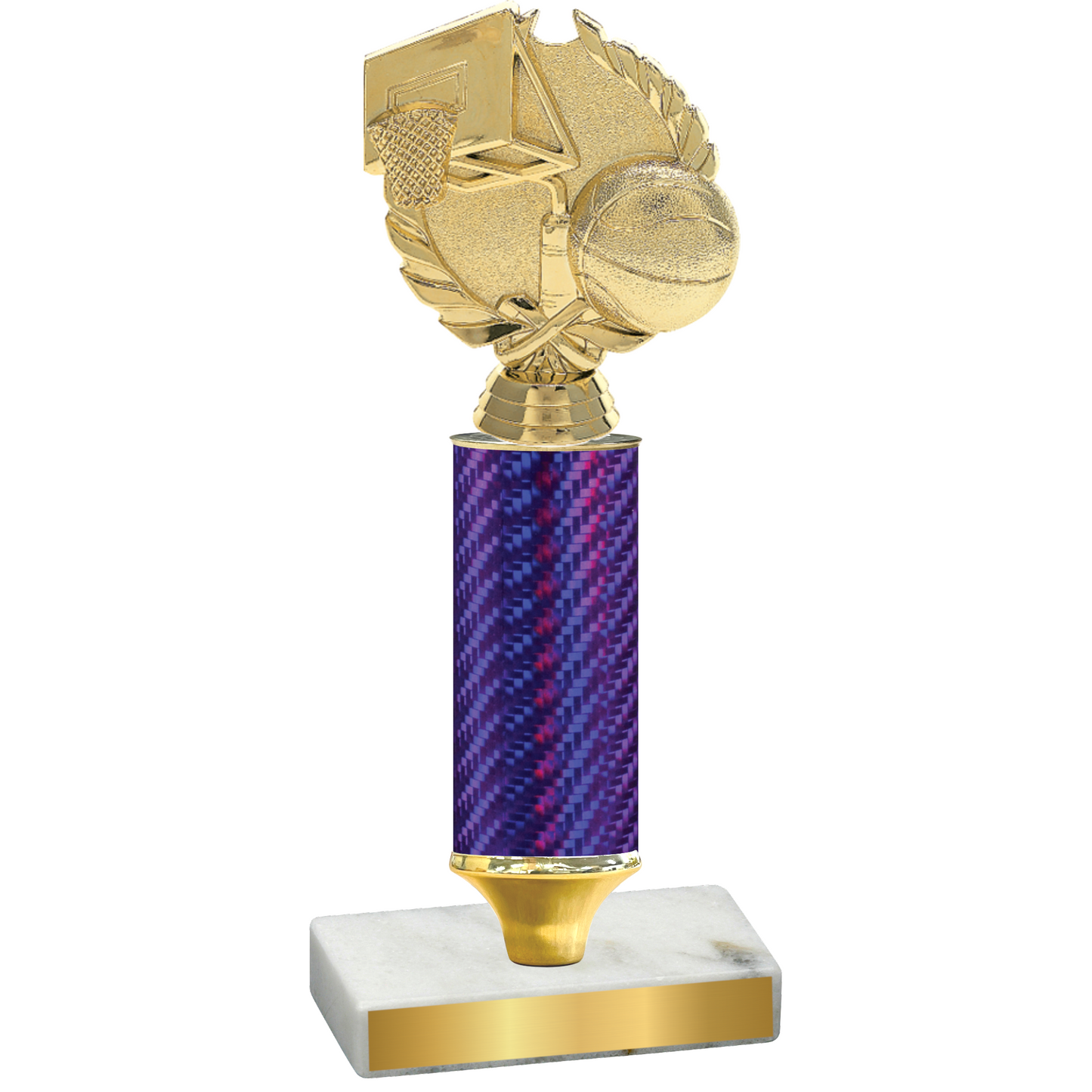 Value Purple Carbon Fiber Basketball Trophy