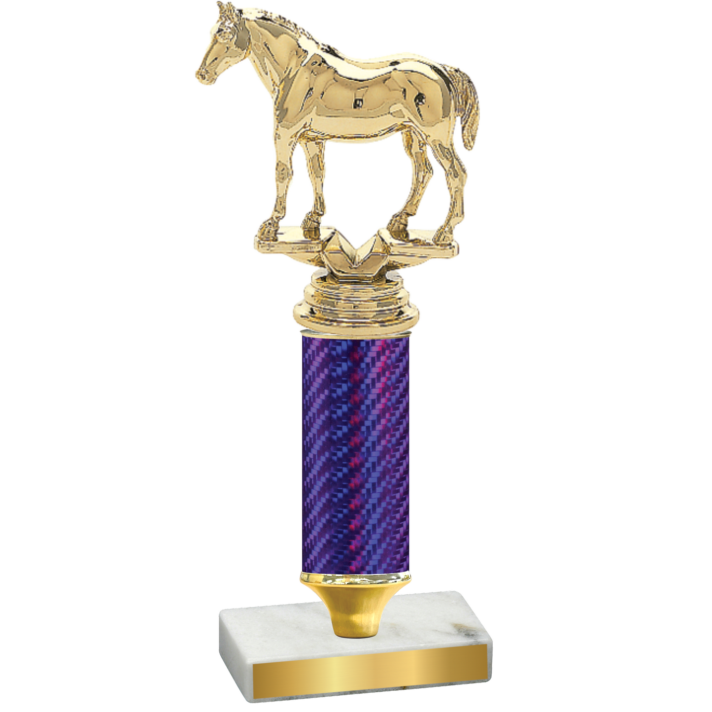 Value Purple Carbon Fiber Horses Trophy