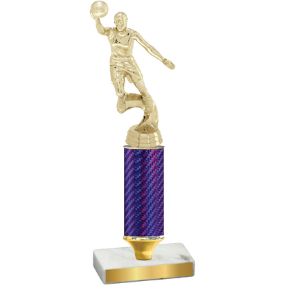 Value Purple Carbon Fiber Basketball Trophy