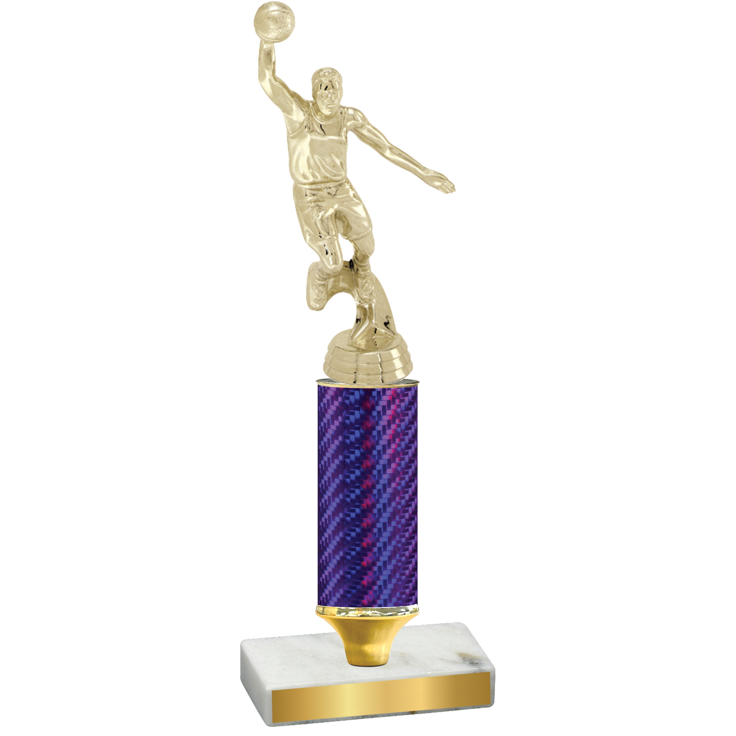 Value Purple Carbon Fiber Basketball Trophy