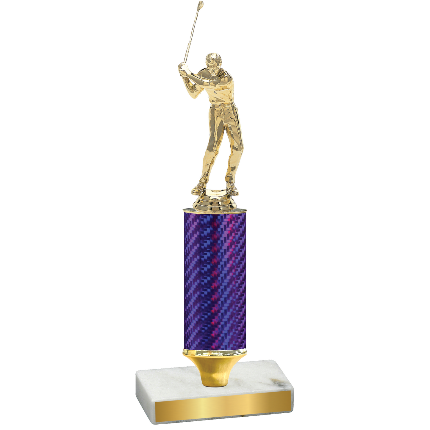 Value Purple Carbon Fiber Golf Trophy