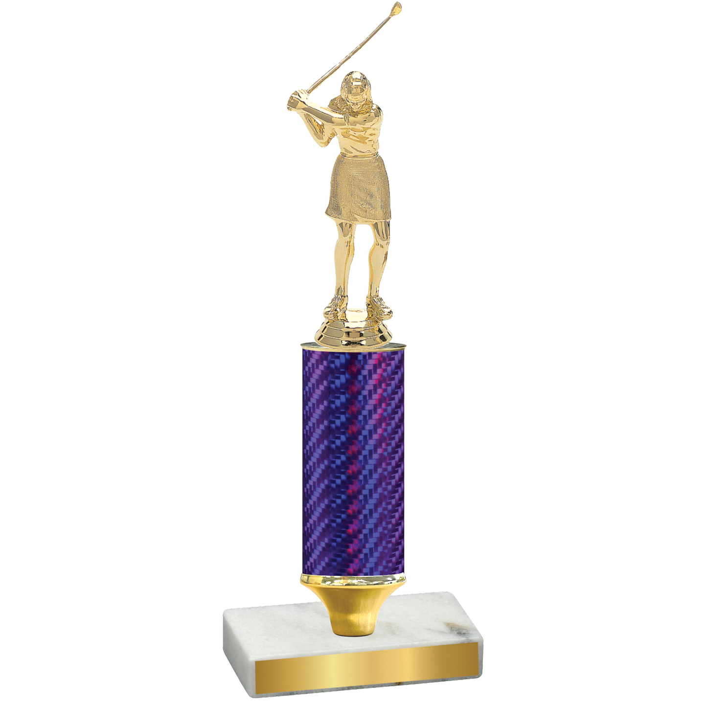 Value Purple Carbon Fiber Golf Trophy