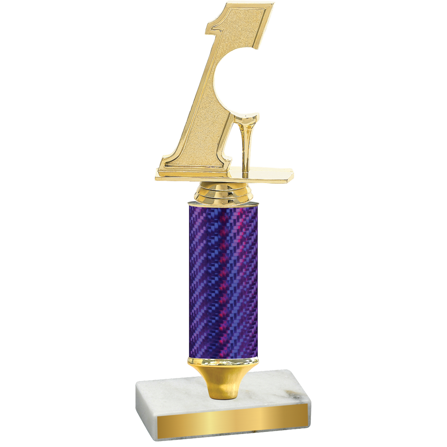 Value Purple Carbon Fiber Golf Trophy