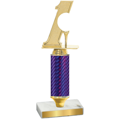 Value Purple Carbon Fiber Golf Trophy