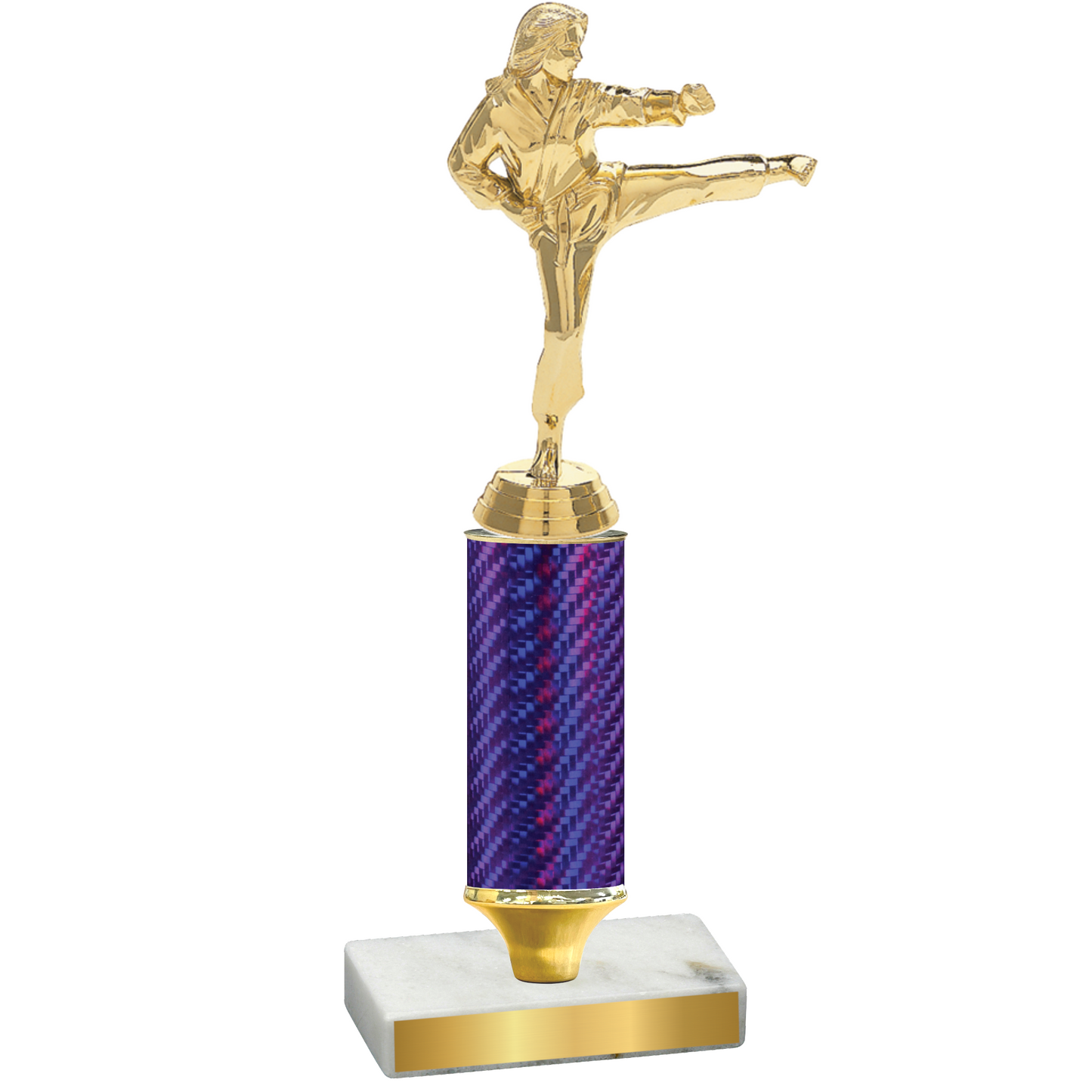 Value Purple Carbon Fiber Karate Trophy