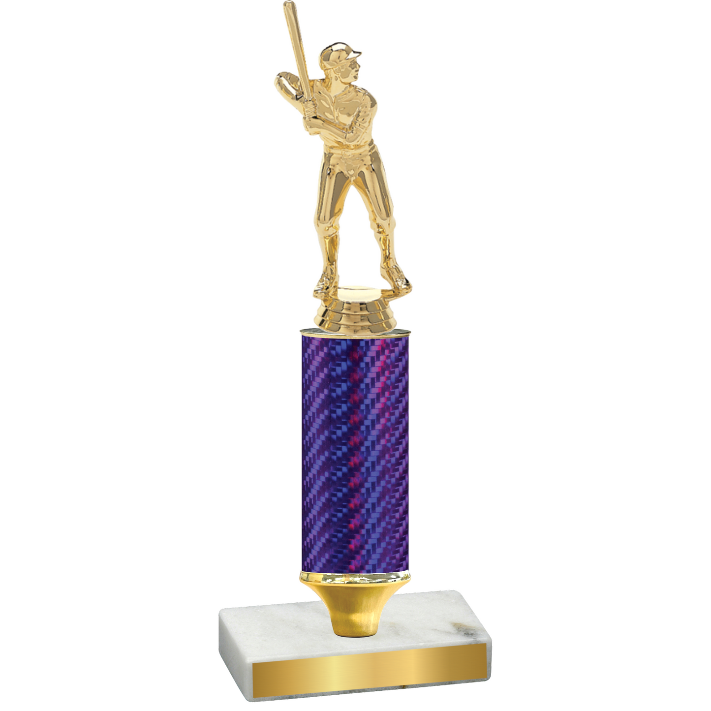 Value Purple Carbon Fiber Baseball Trophy