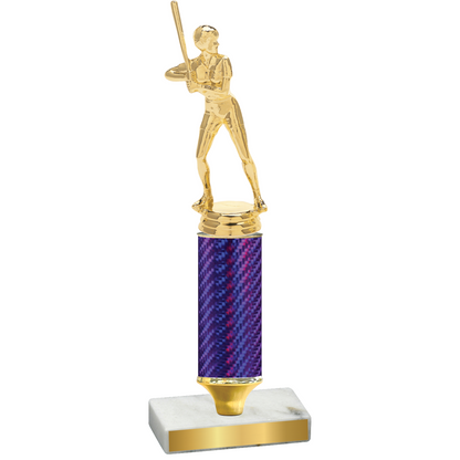 Value Purple Carbon Fiber Softball Trophy