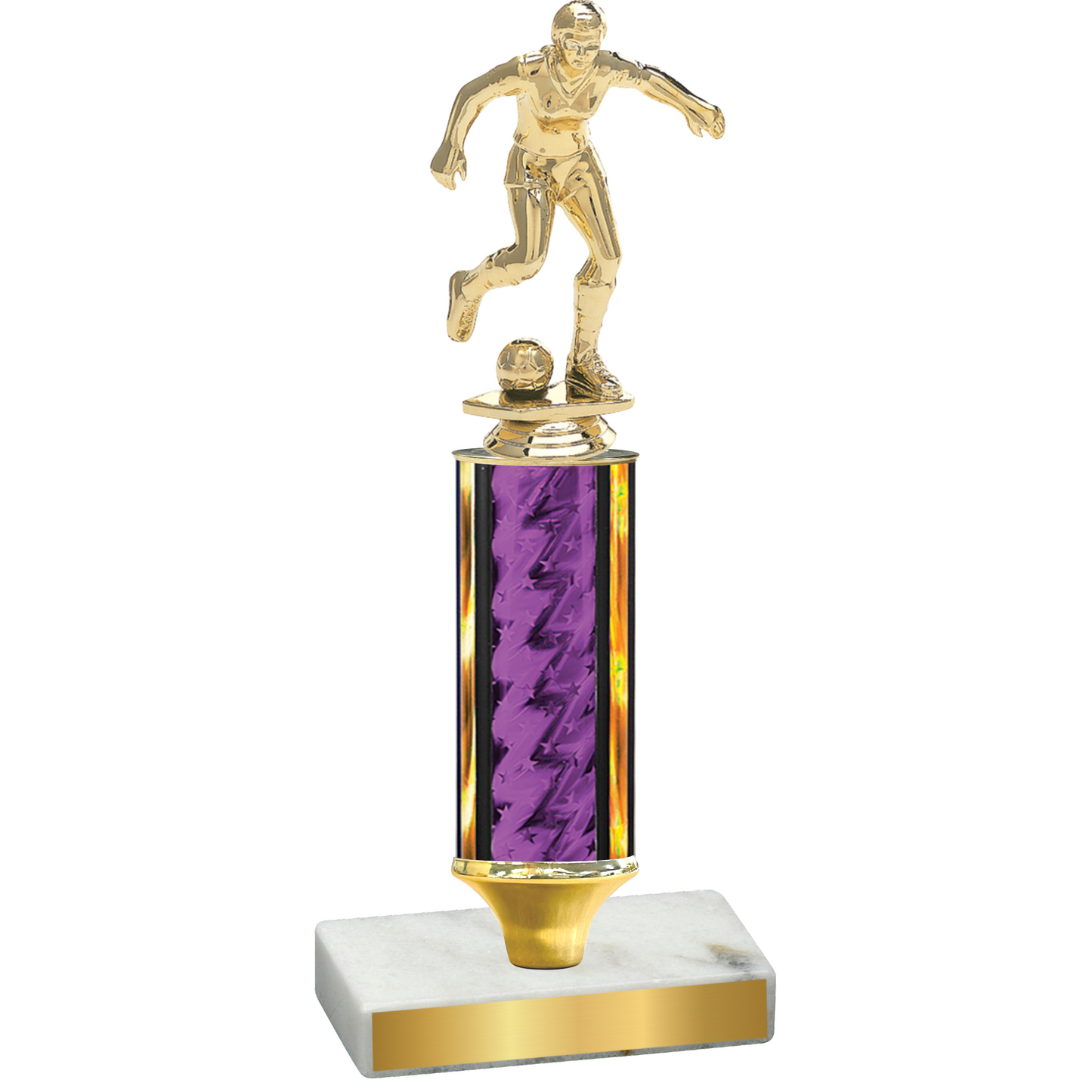 Value Purple Glacier Soccer Trophy