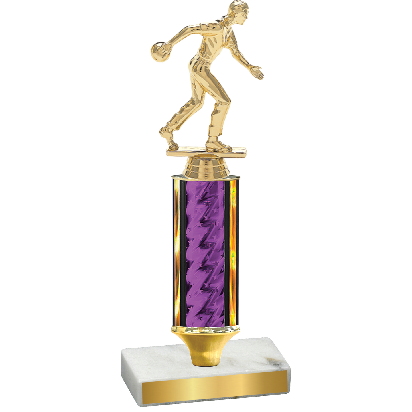 Value Purple Glacier Bowling Trophy