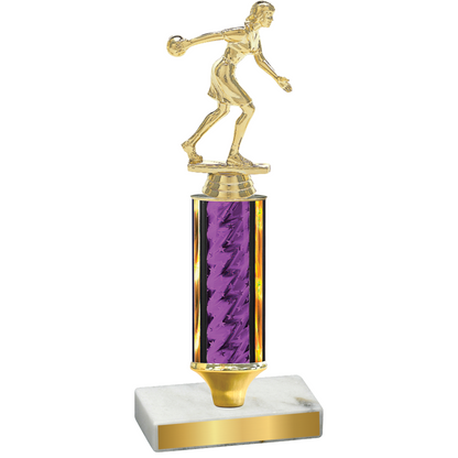 Value Purple Glacier Bowling Trophy