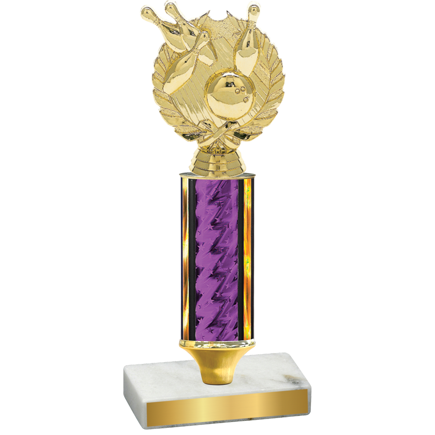 Value Purple Glacier Bowling Trophy