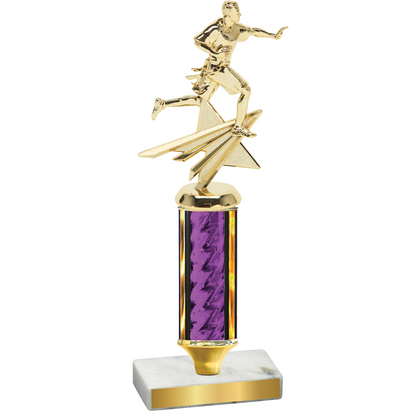 Value Purple Glacier Flag Football Trophy