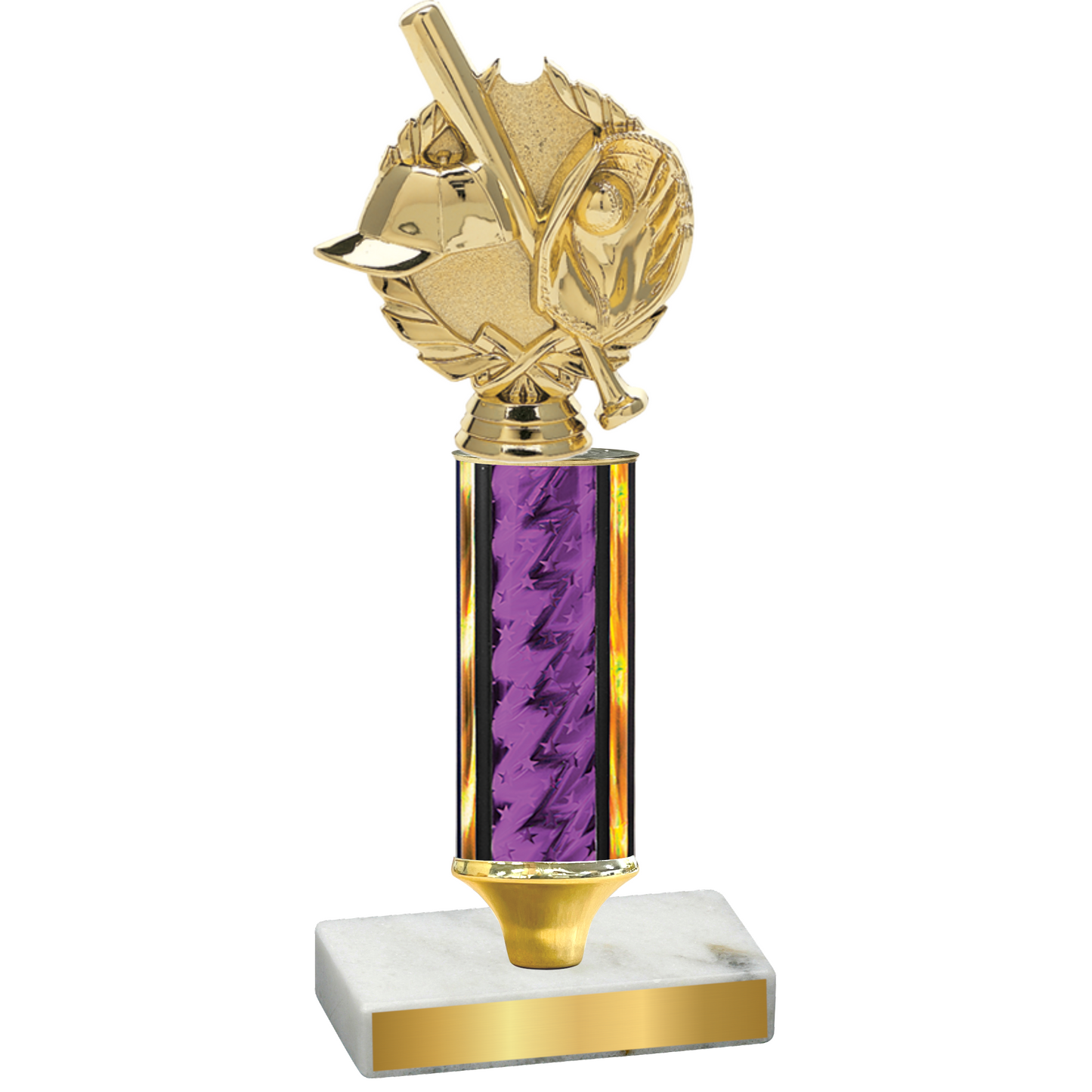 Value Purple Glacier Baseball Trophy