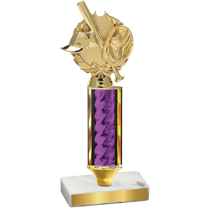 Value Purple Glacier Baseball Trophy