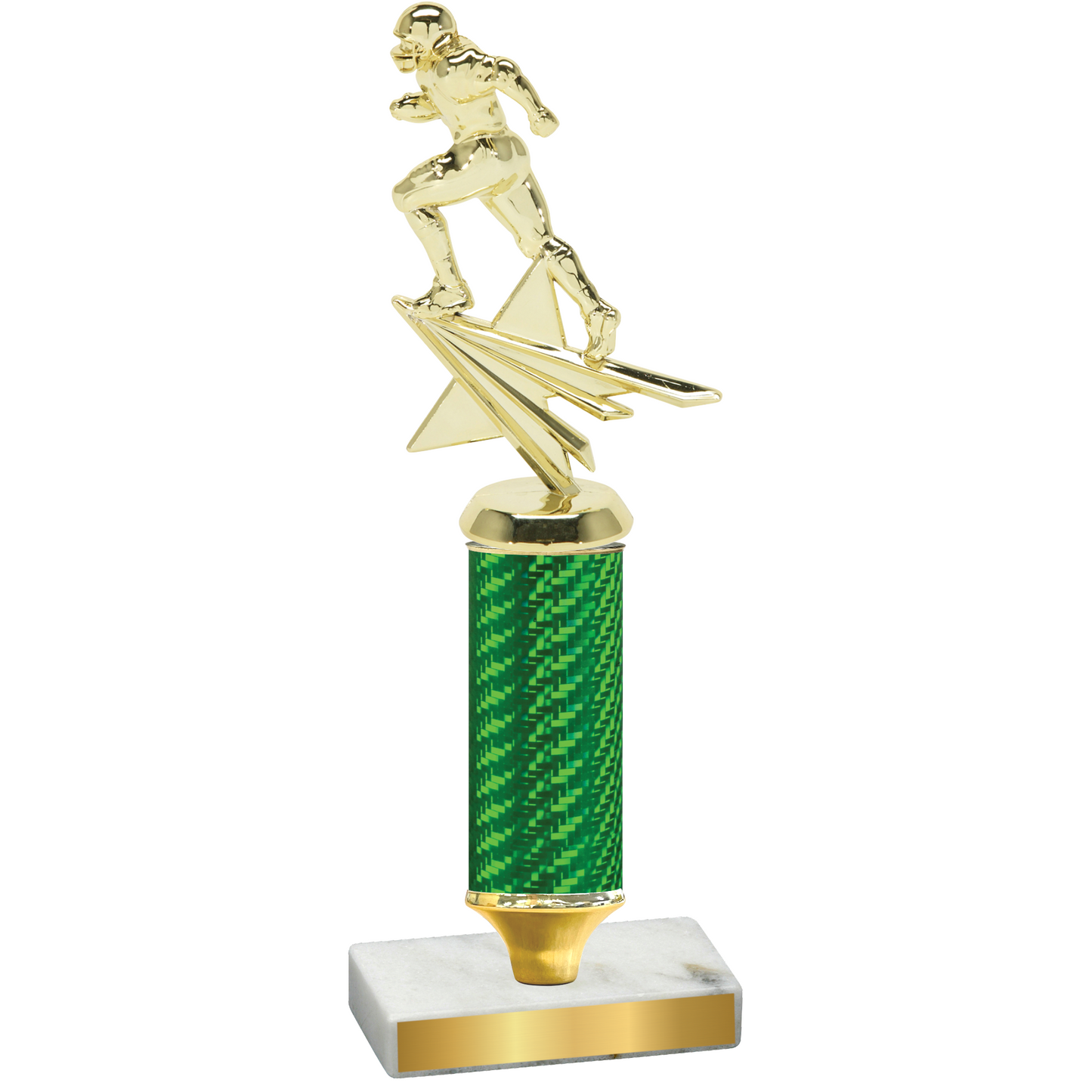 Value Green Carbon Fiber Football Trophy