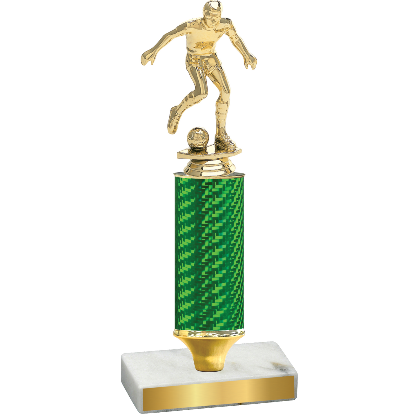 Value Green Carbon Fiber Soccer Trophy