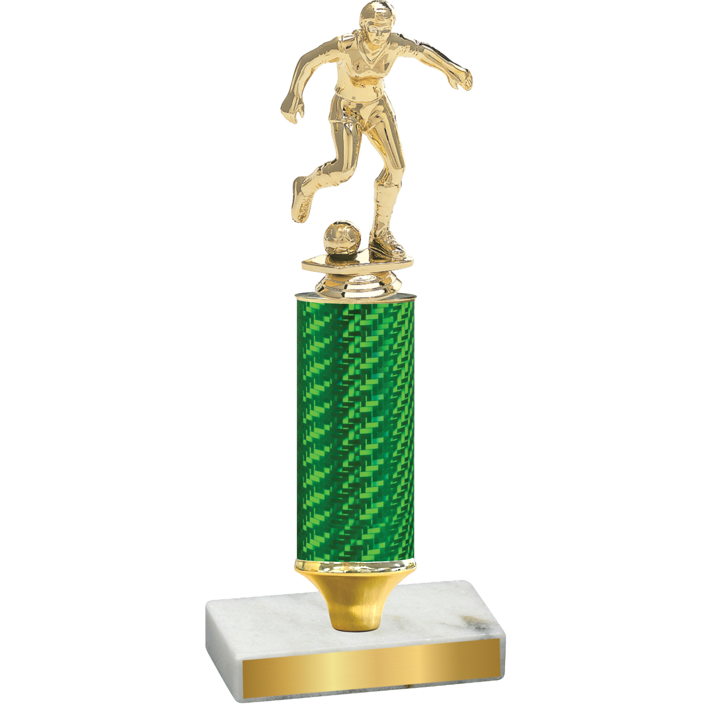 Value Green Carbon Fiber Soccer Trophy