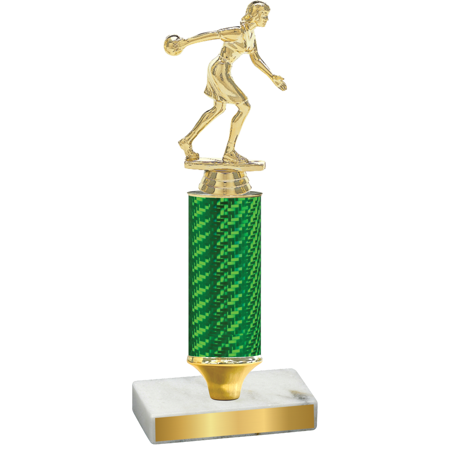 Value Green Carbon Fiber Bowling Trophy