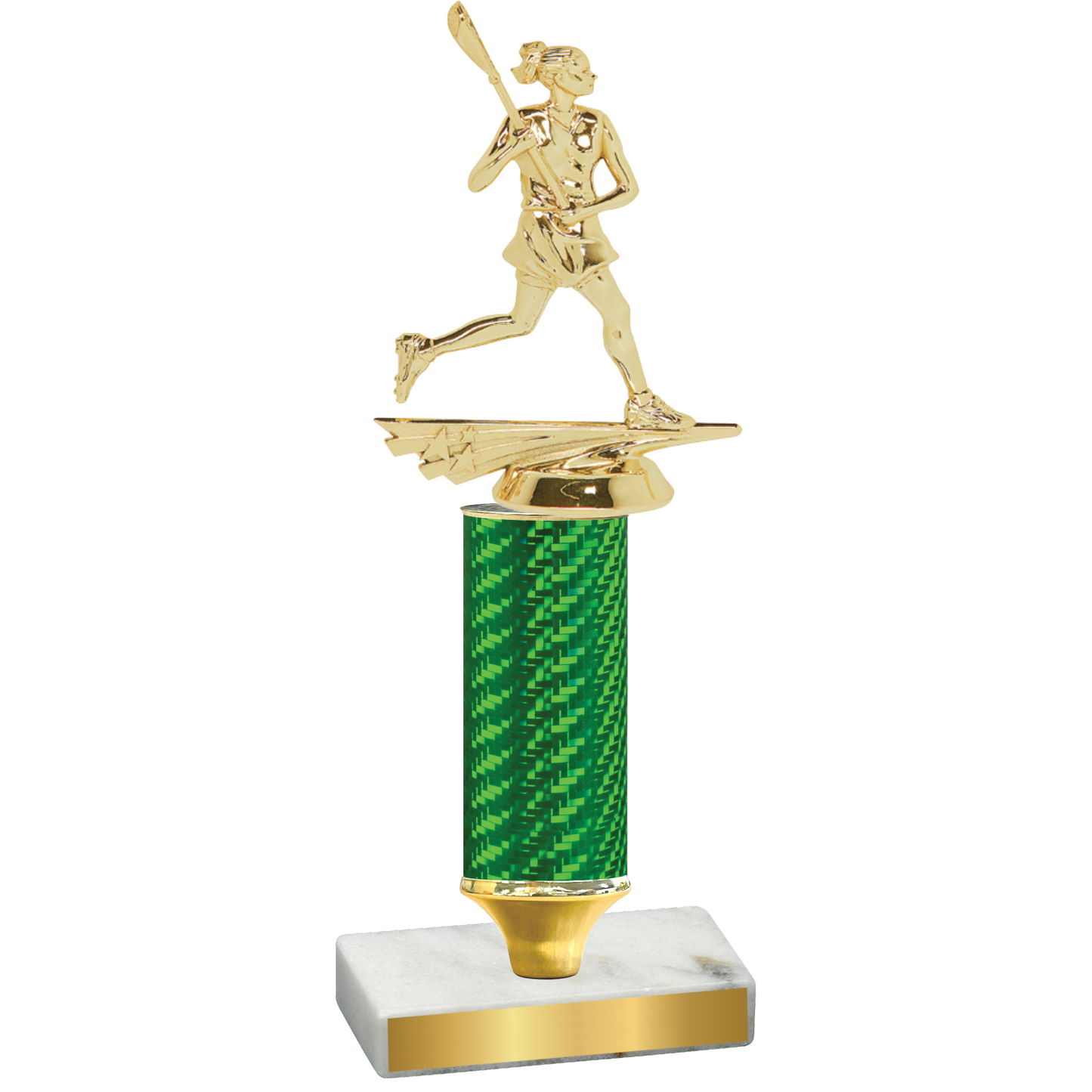 Value Green Carbon Fiber Lacrosse Trophy