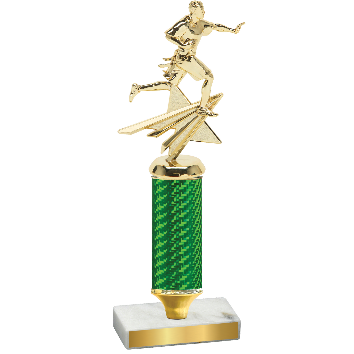 Value Green Carbon Fiber Flag Football Trophy