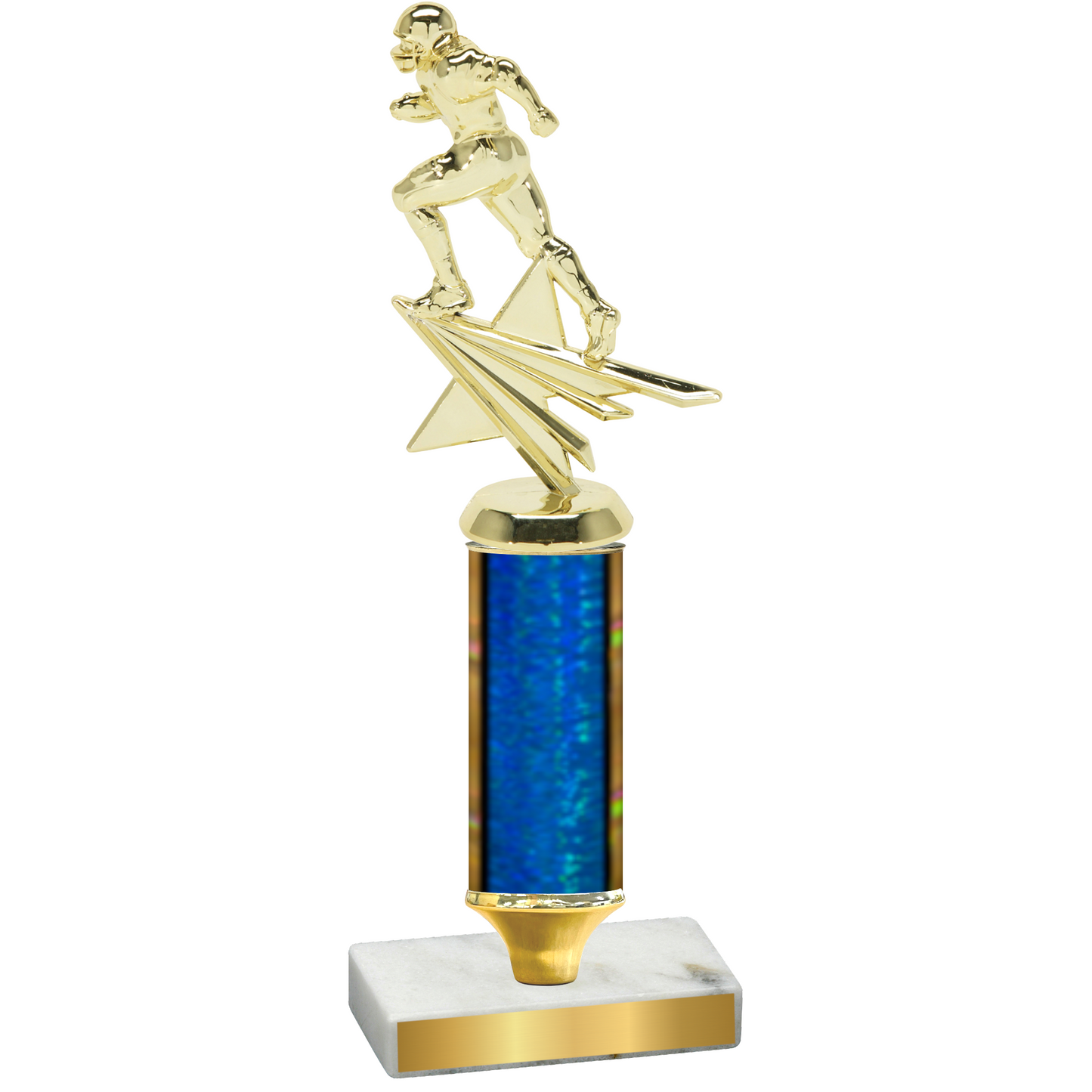 Value Blue Glacier Football Trophy