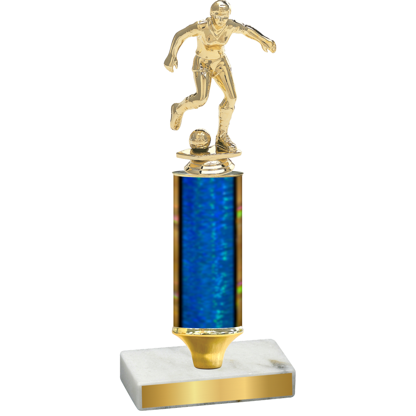 Value Blue Glacier Soccer Trophy