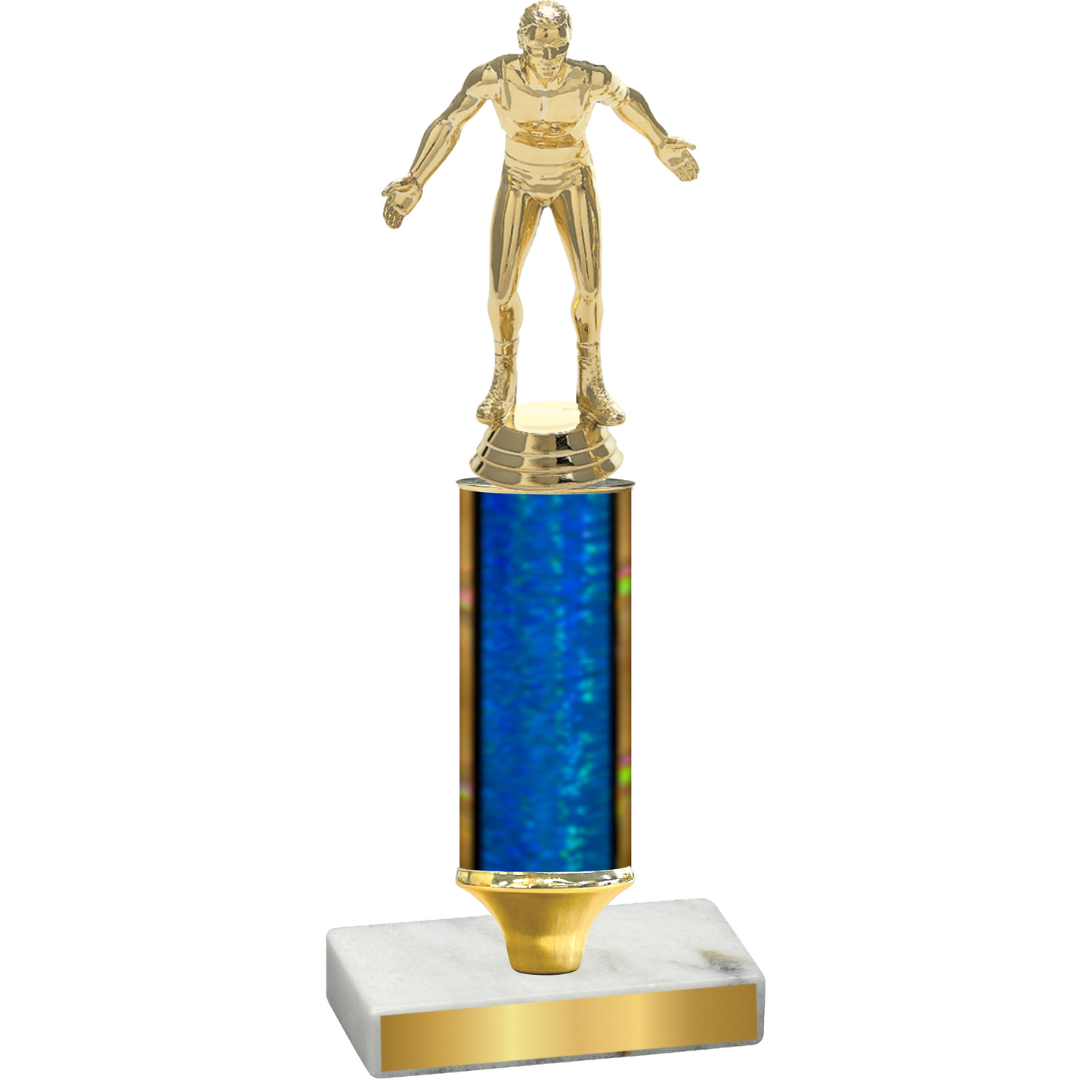 Value Blue Glacier Wrestling Trophy