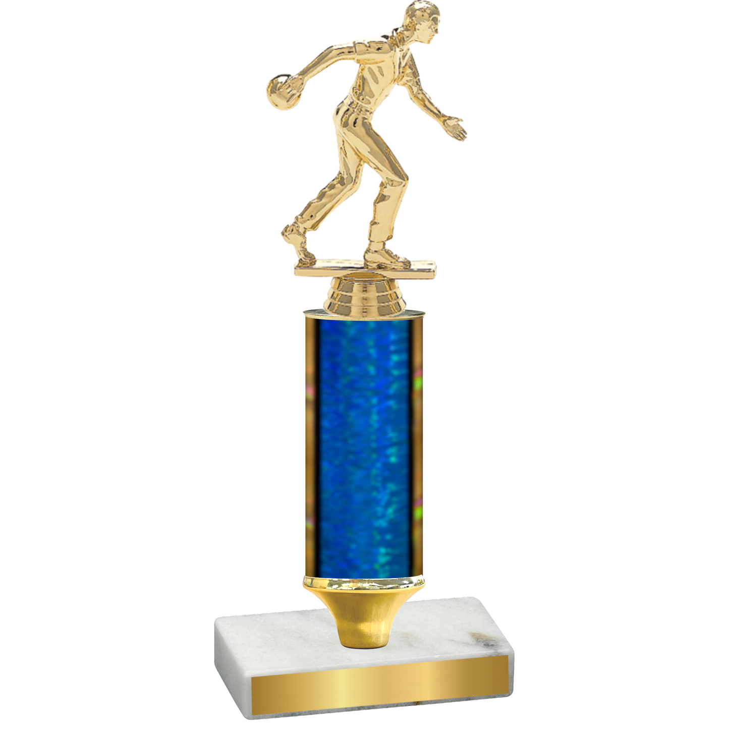 Value Blue Glacier Bowling Trophy