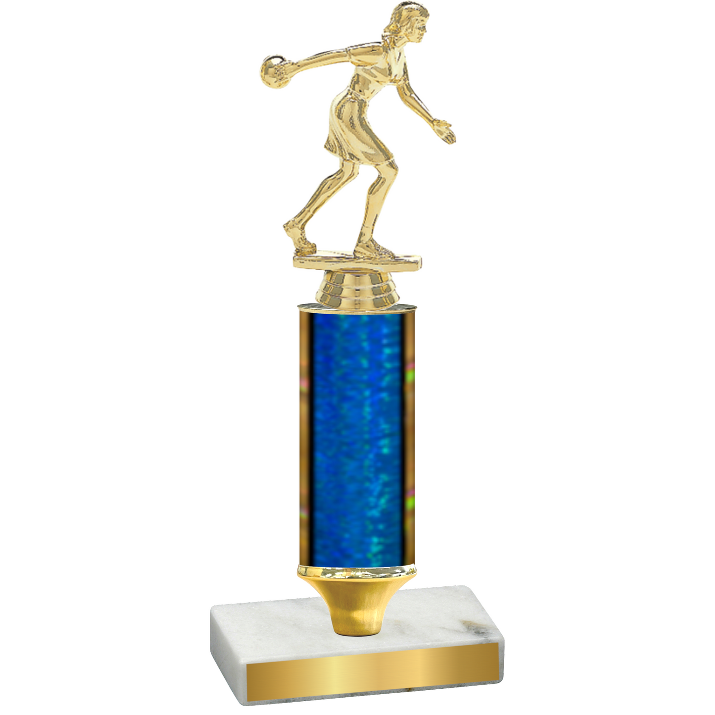 Value Blue Glacier Bowling Trophy