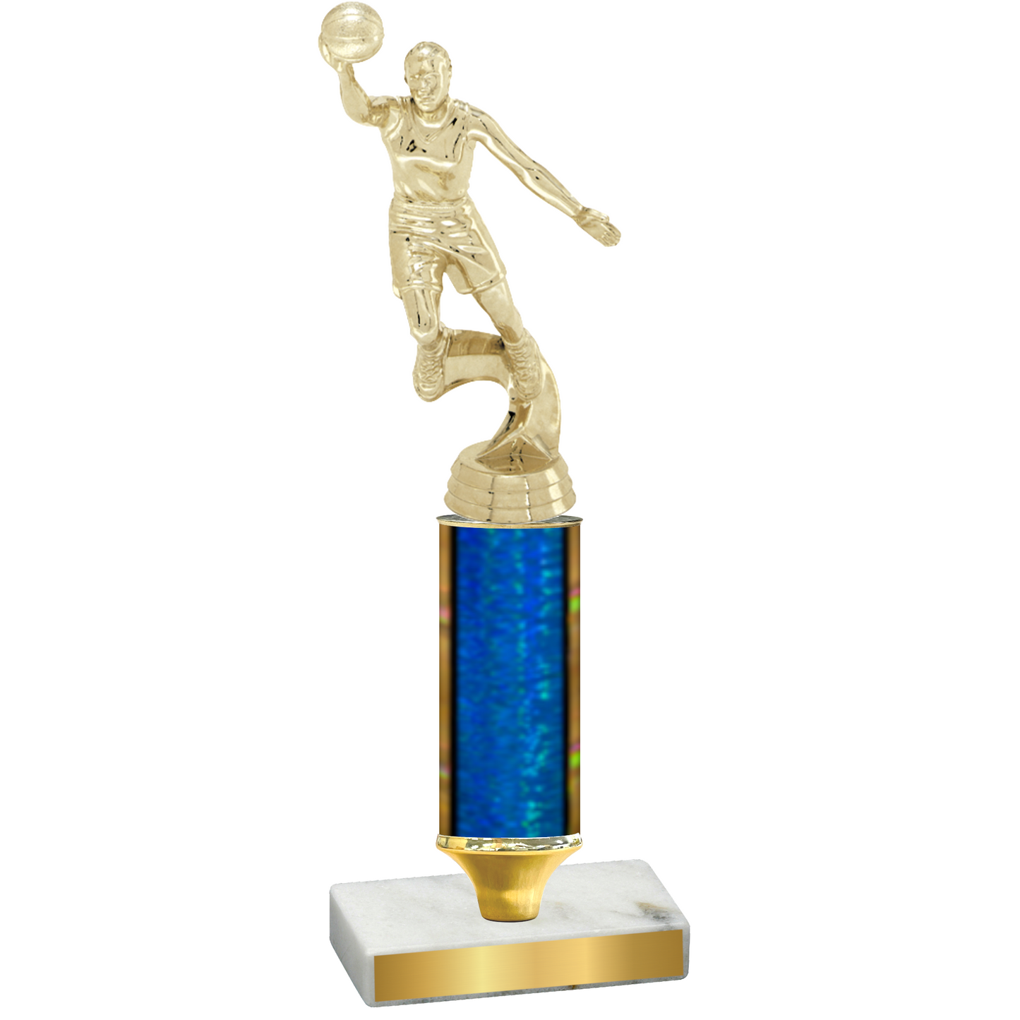 Value Blue Glacier Basketball Trophy