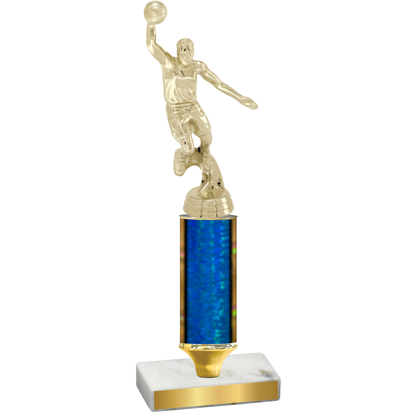 Value Blue Glacier Basketball Trophy