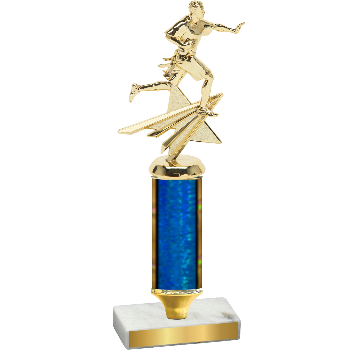 Value Blue Glacier Flag Football Trophy